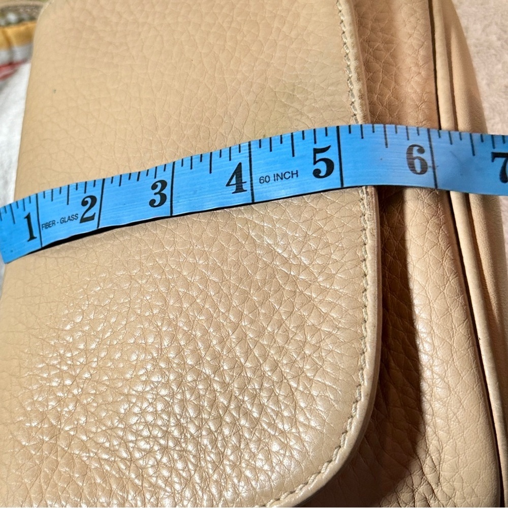 Vintage Coach Sonoma crossbody bag bone pebbled leather w/fabric interior - Picture 9 of 13